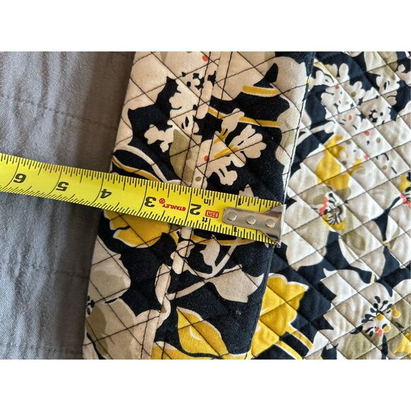 Vera Bradley Retired Dogwood Holiday Tote Yellow Black Purse Floral Bag - Picture 8 of 10